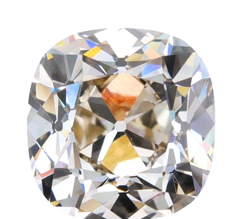 1.18ct | Light Brown VVS Cushion Shape Old Mine Cut Diamond-Modern Rustic Diamond