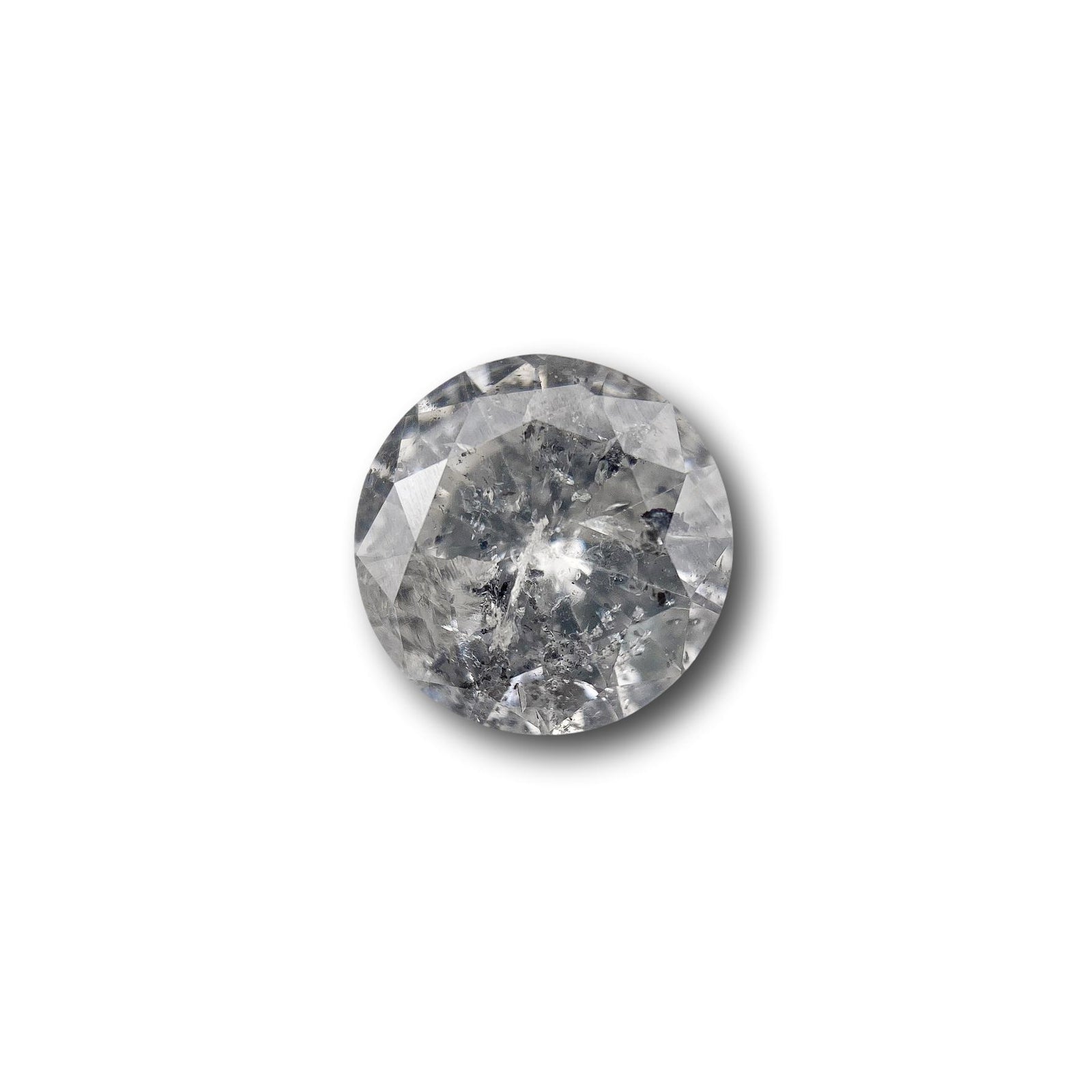 1.07ct | Salt & Pepper Round Shape Brilliant Cut Diamond - Modern Rustic Diamond