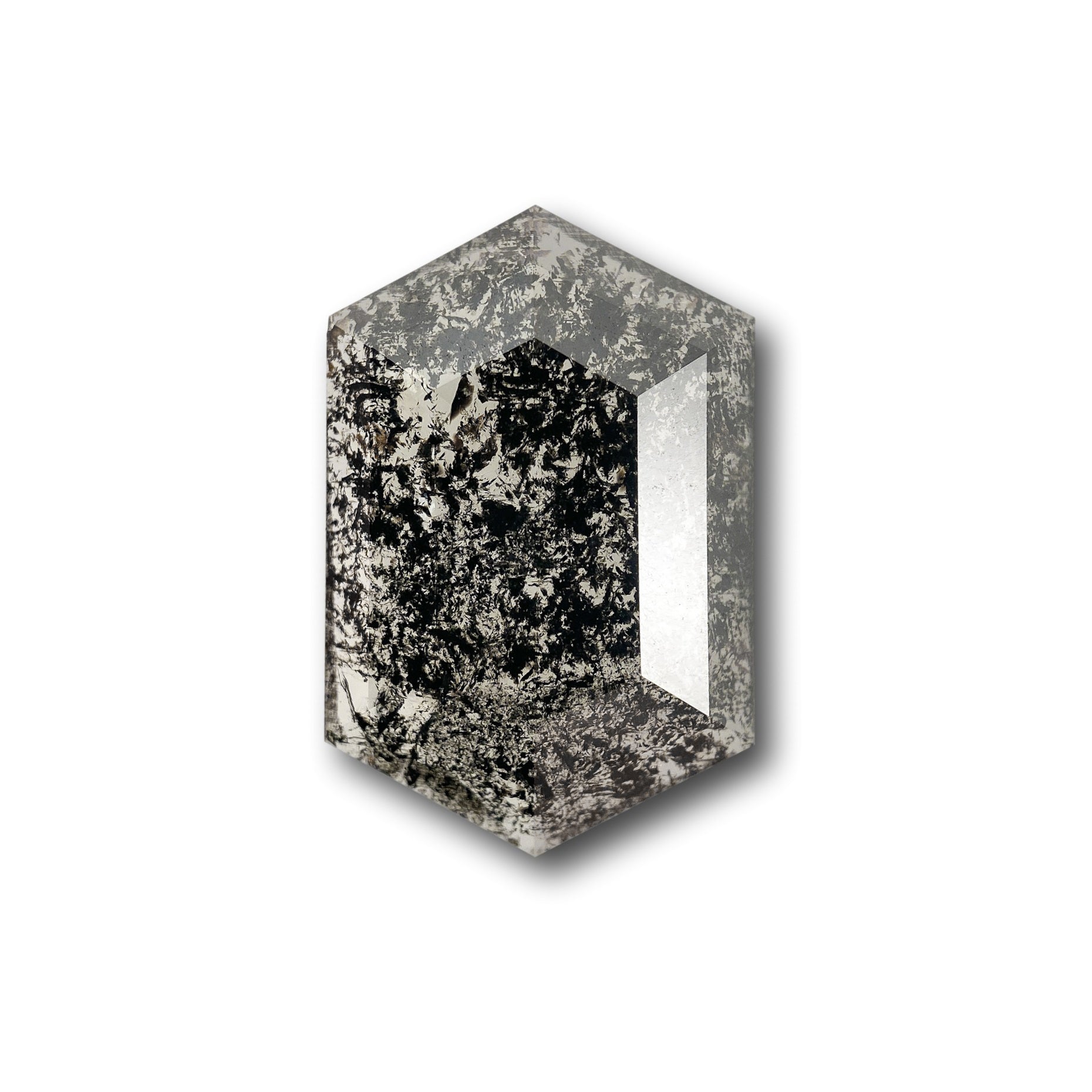 3.15ct | Rustic Hexagon Shape Rose Cut Diamond - Modern Rustic Diamond