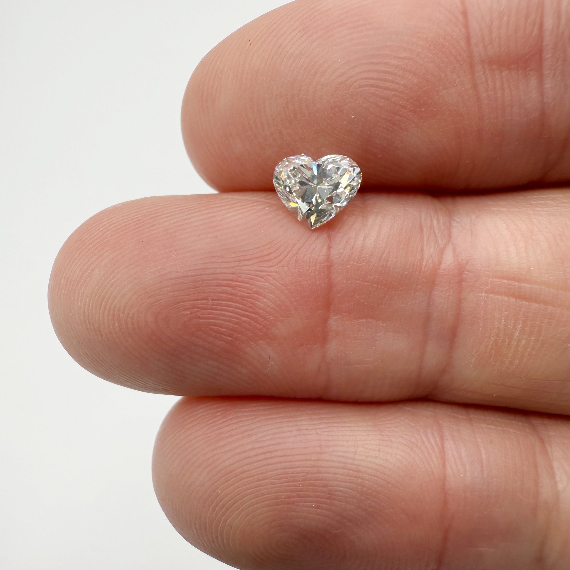 0.91ct | I/I1 Heart Shape Brilliant Cut Diamond (GIA) - Modern Rustic Diamond