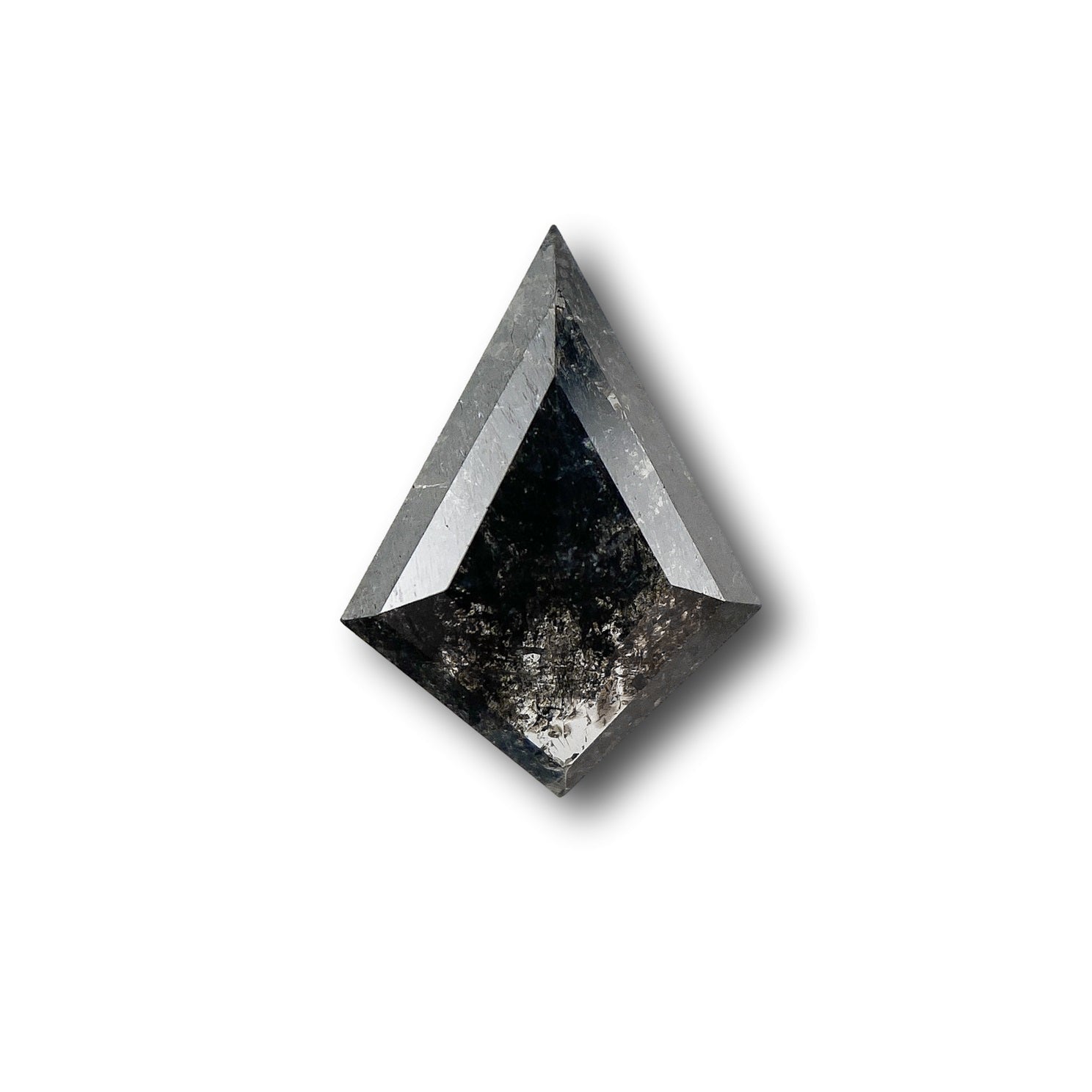 0.59ct | Salt & Pepper Kite Shape Step Cut Diamond - Modern Rustic Diamond