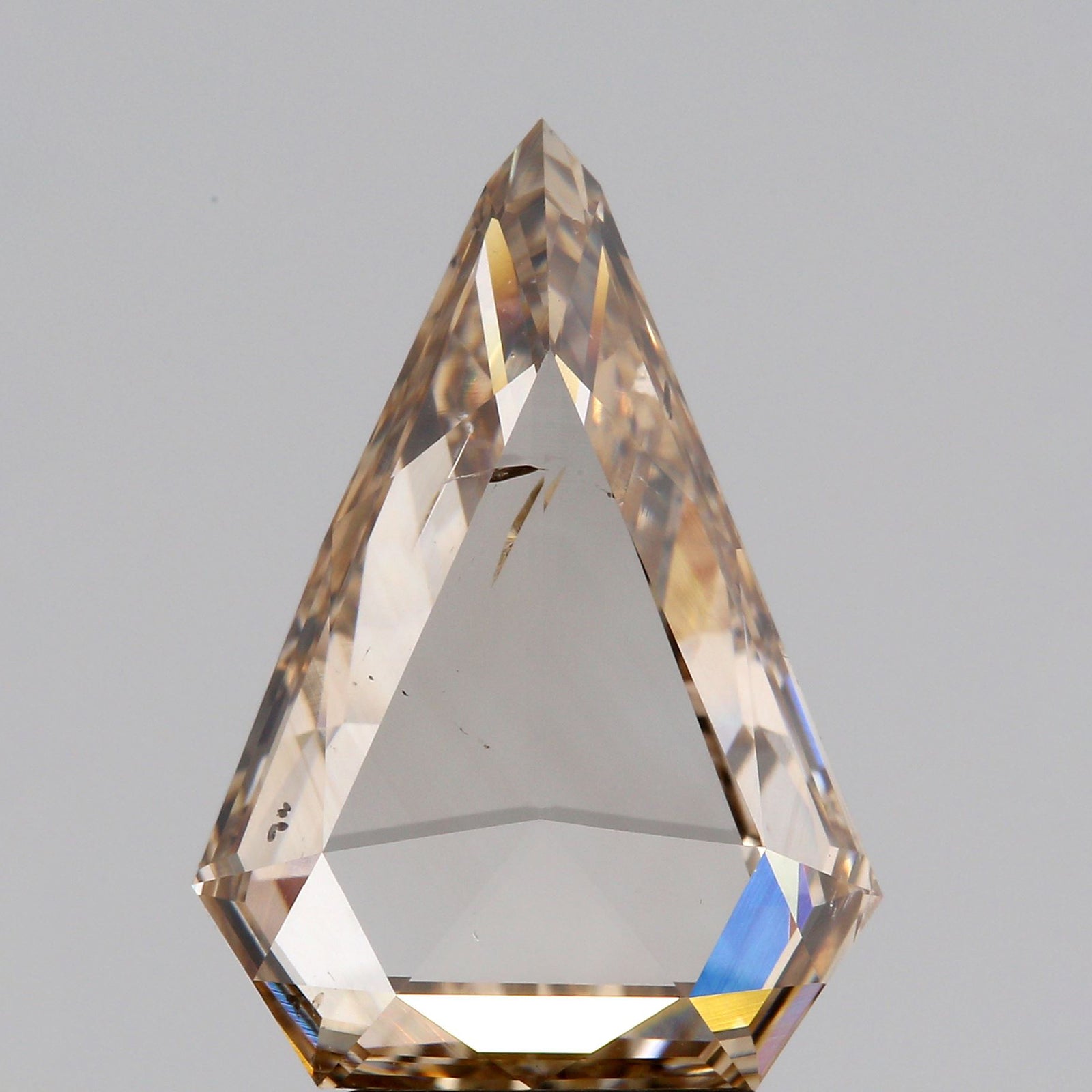 3.03ct | Champagne SI Shield Shape Rose Cut Diamond - Modern Rustic Diamond