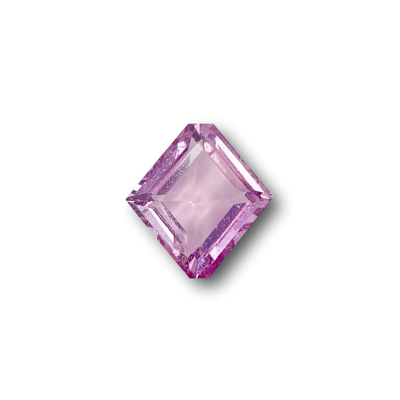 1.19ct | Step Cut Lozenge Shape Pink Sapphire-Modern Rustic Diamond