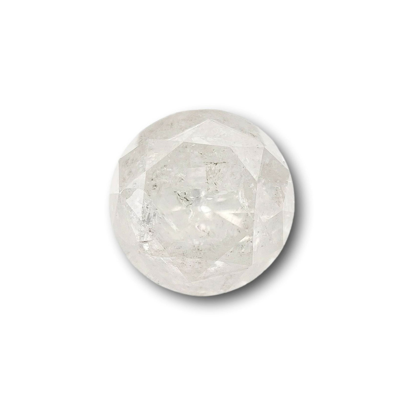 1.72ct | Salt & Pepper Round Shape Brilliant Cut Diamond - Modern Rustic Diamond
