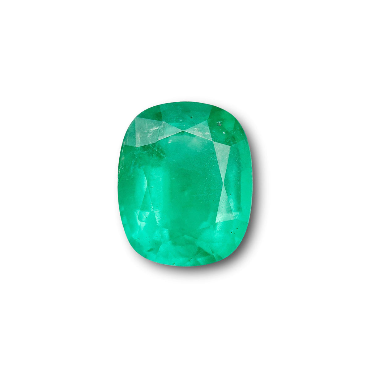 2.78ct | Brilliant Cut Cushion Shape Brazil Emerald - Modern Rustic Diamond