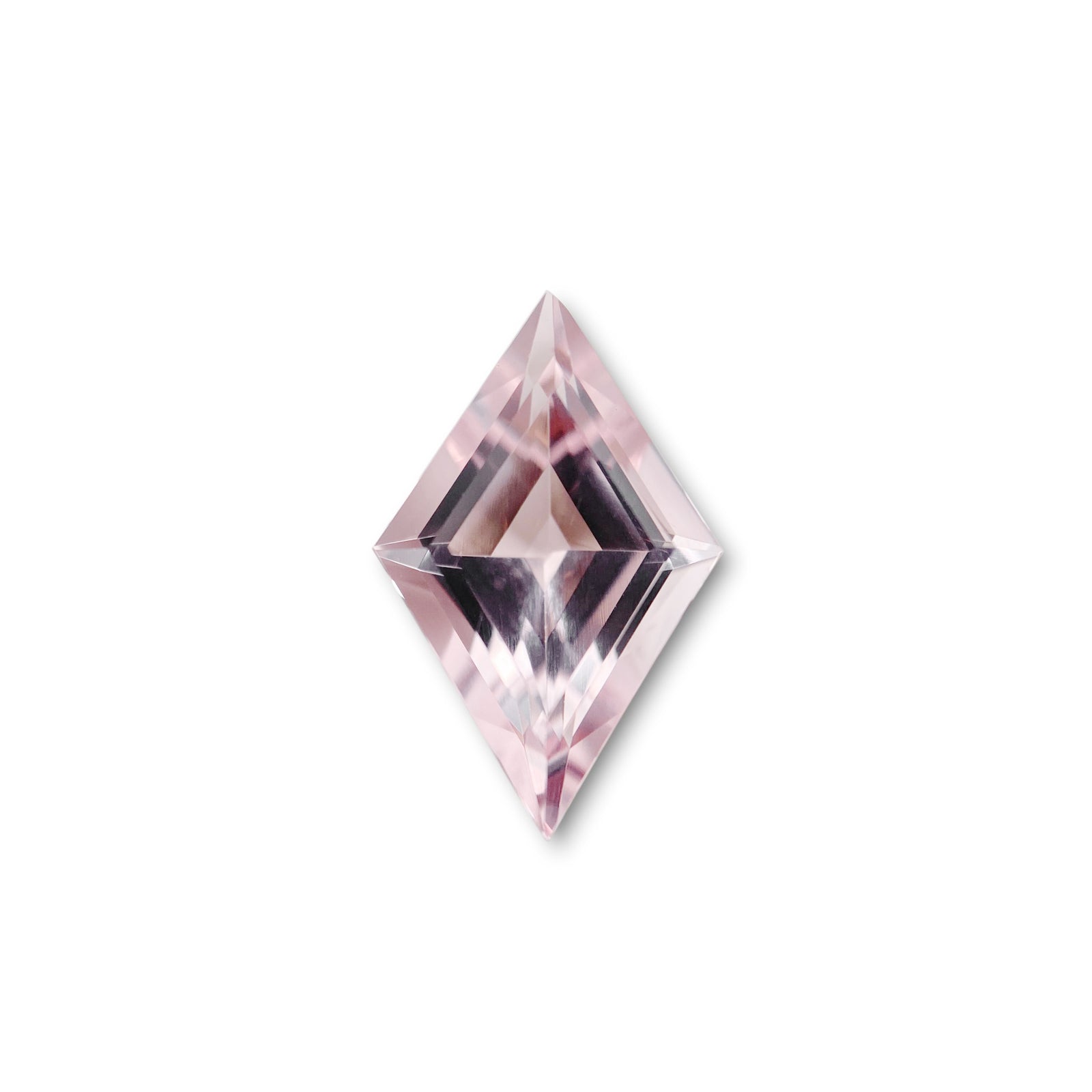 2.81ct |  Lozenge Shape Step Cut Morganite - Modern Rustic Diamond