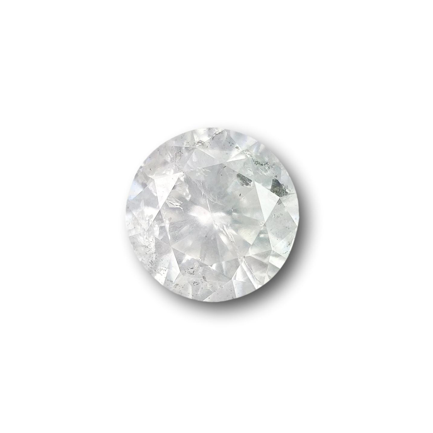 1.22ct | Salt & Pepper Round Shape Brilliant Cut Diamond - Modern Rustic Diamond