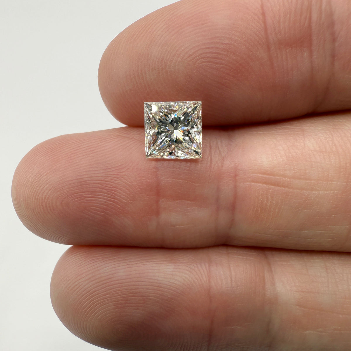 1.95ct | I/VVS1 Princess Shape Brilliant Cut Diamond (GIA) - Modern Rustic Diamond