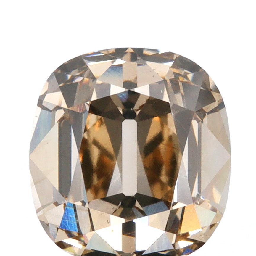 2.43ct | Fancy Light Brown SI1 Cushion Shape Old Mine Cut Diamond (GIA) - Modern Rustic Diamond