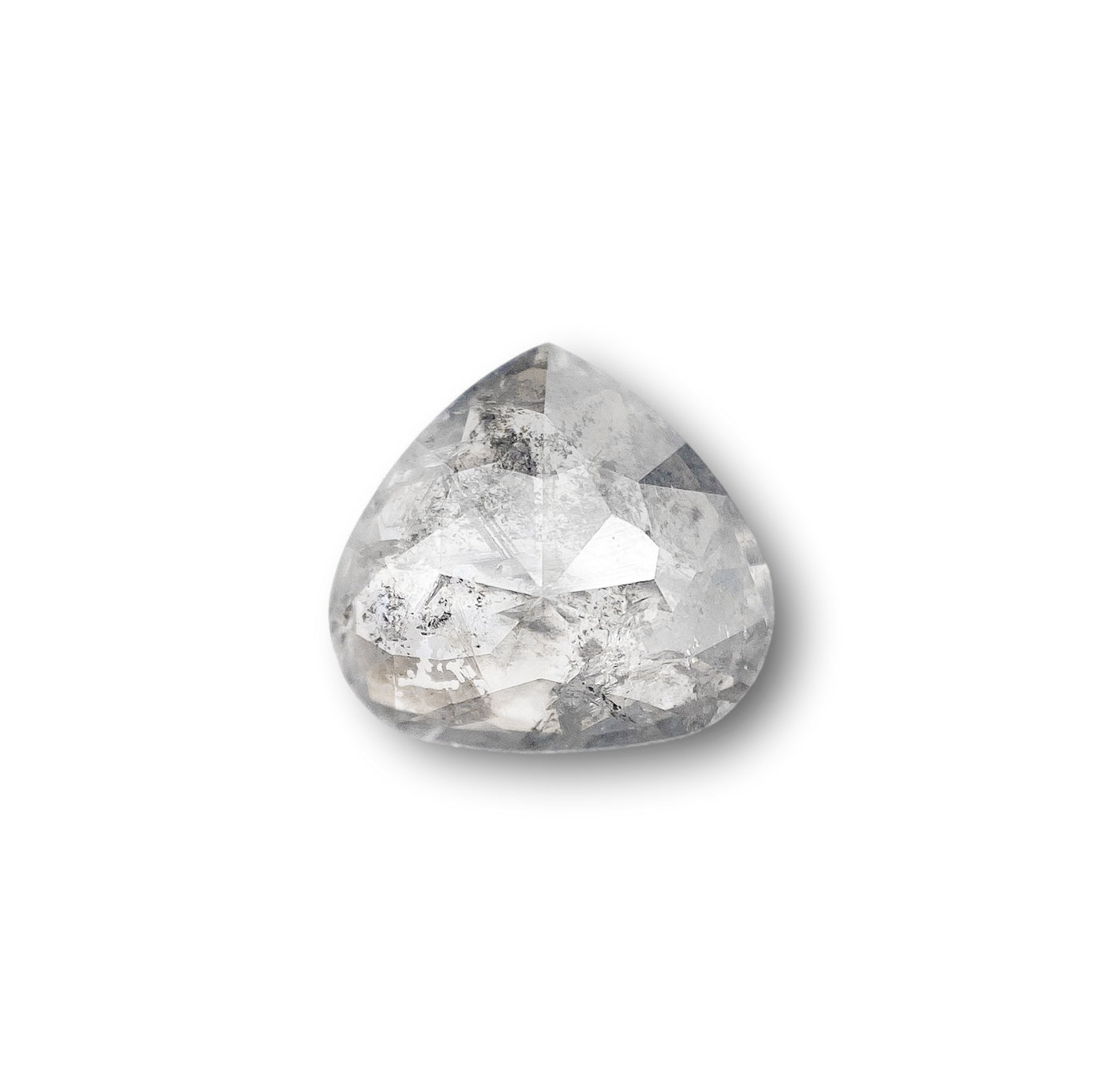 1.38ct | Rustic Pear Shape Rose Cut Diamond - Modern Rustic Diamond