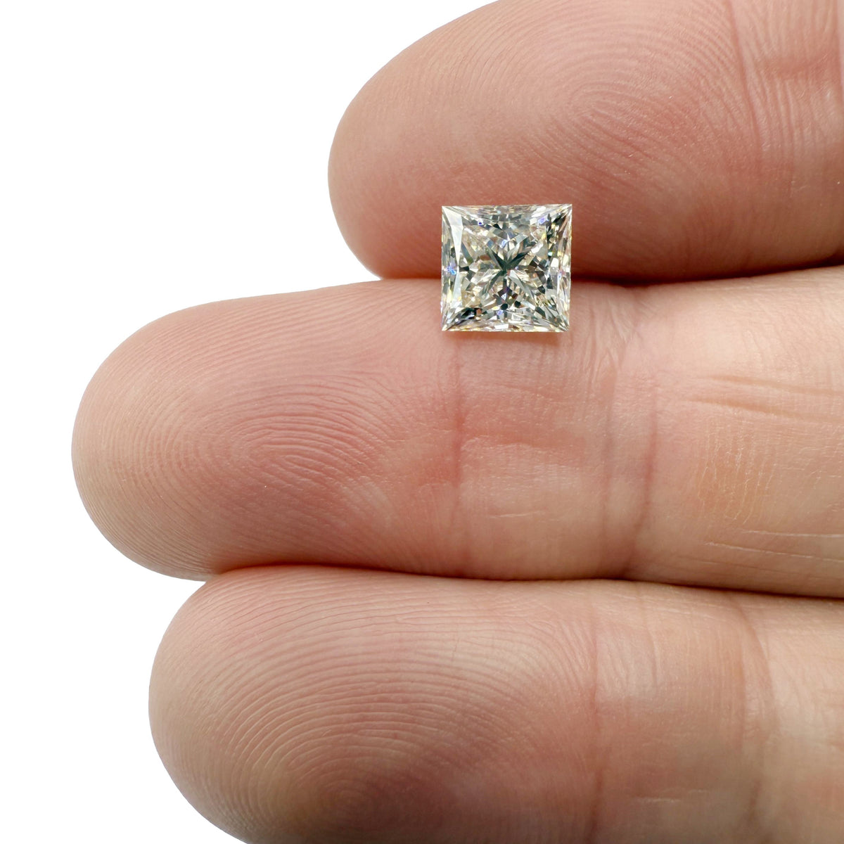 1.73ct | K/VS2 Princess Shape Brilliant Cut Diamond (GIA) - Modern Rustic Diamond