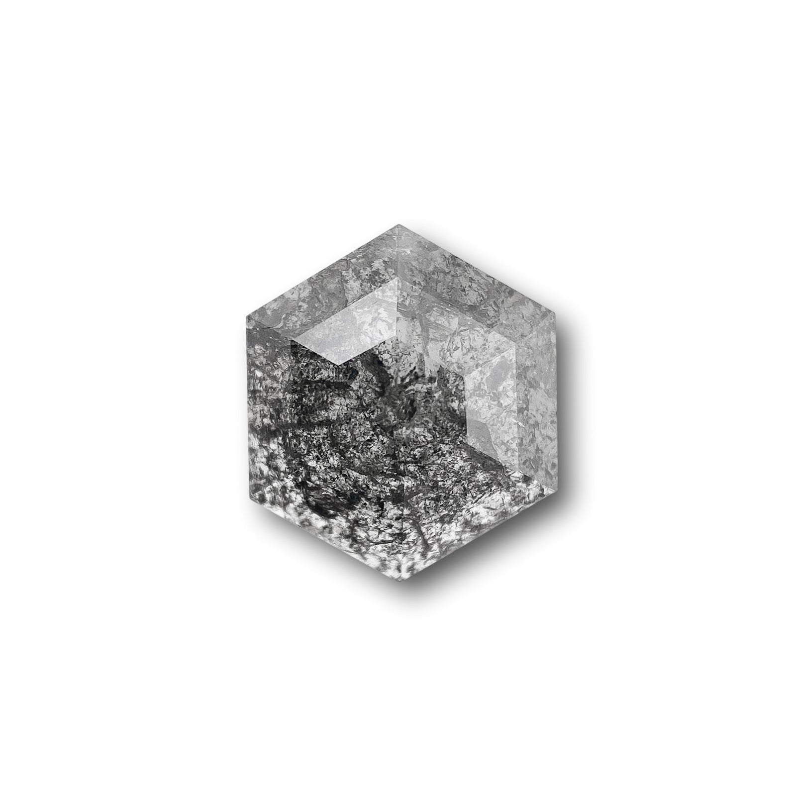 0.90ct | Rustic  Hexagon Shape Rose Cut Diamond - Modern Rustic Diamond