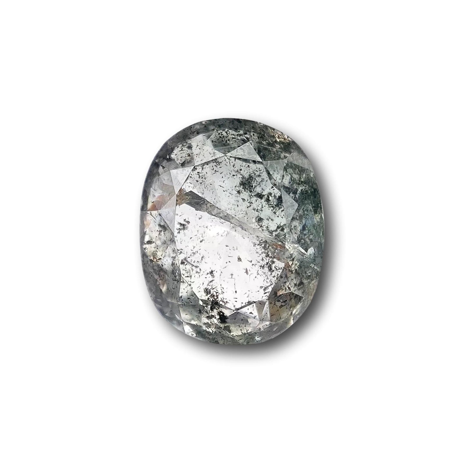 1.58ct | Salt & Pepper Cushion Shape Brilliant Cut Diamond - Modern Rustic Diamond