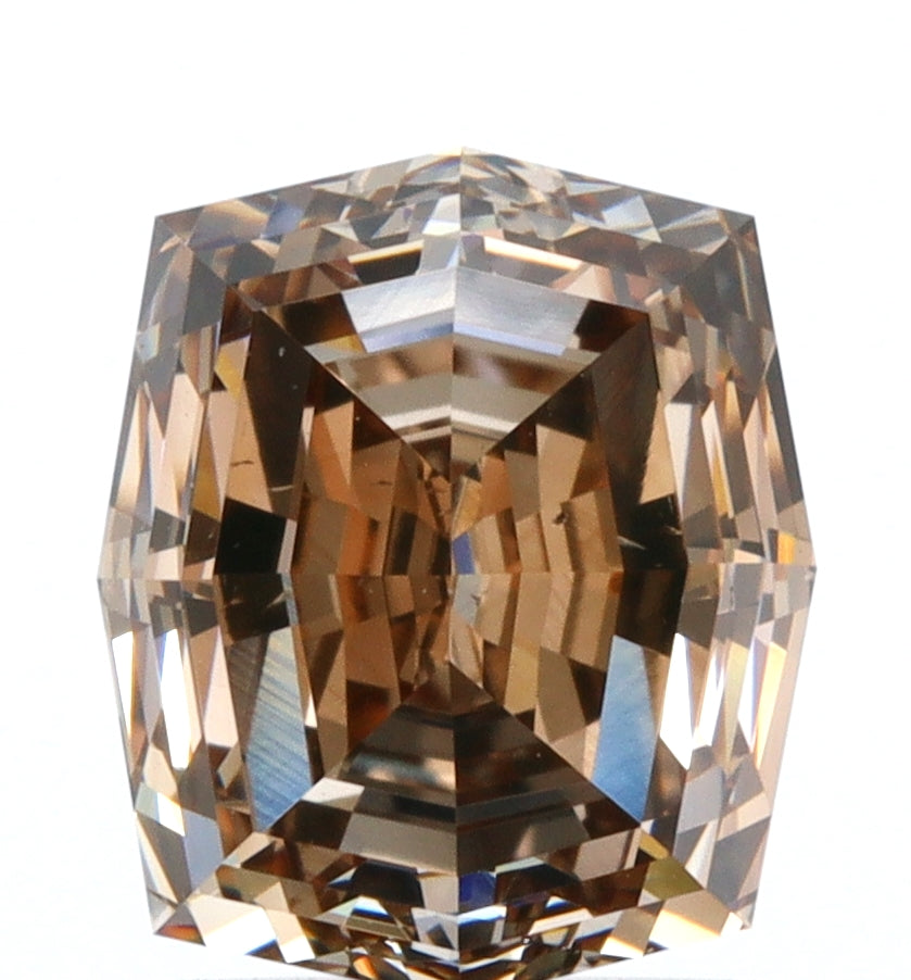1.57ct | Champagne VVS Octagonal Shape Step Cut Diamond - Modern Rustic Diamond