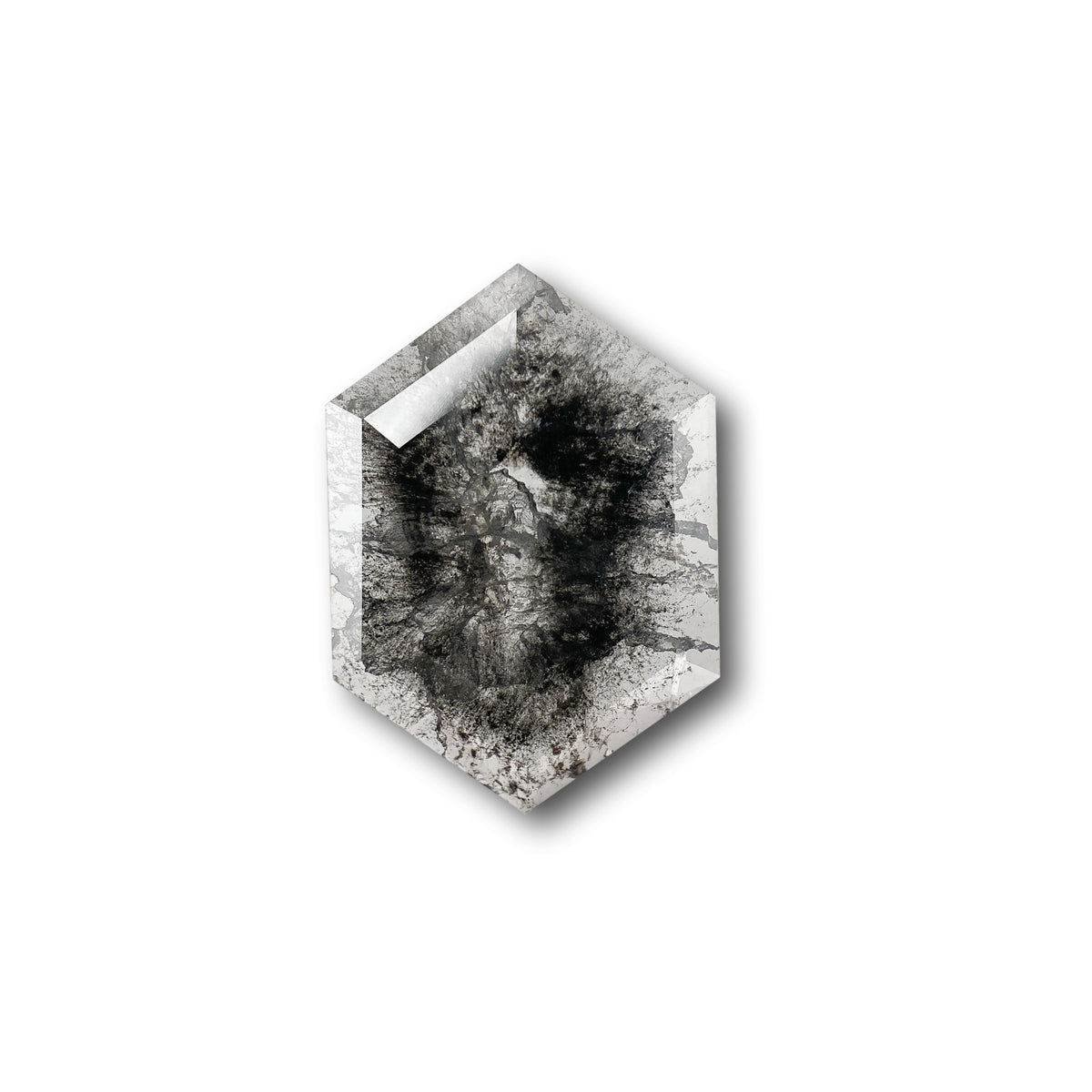2.41ct | Rustic  Hexagon Shape Rose Cut Diamond - Modern Rustic Diamond