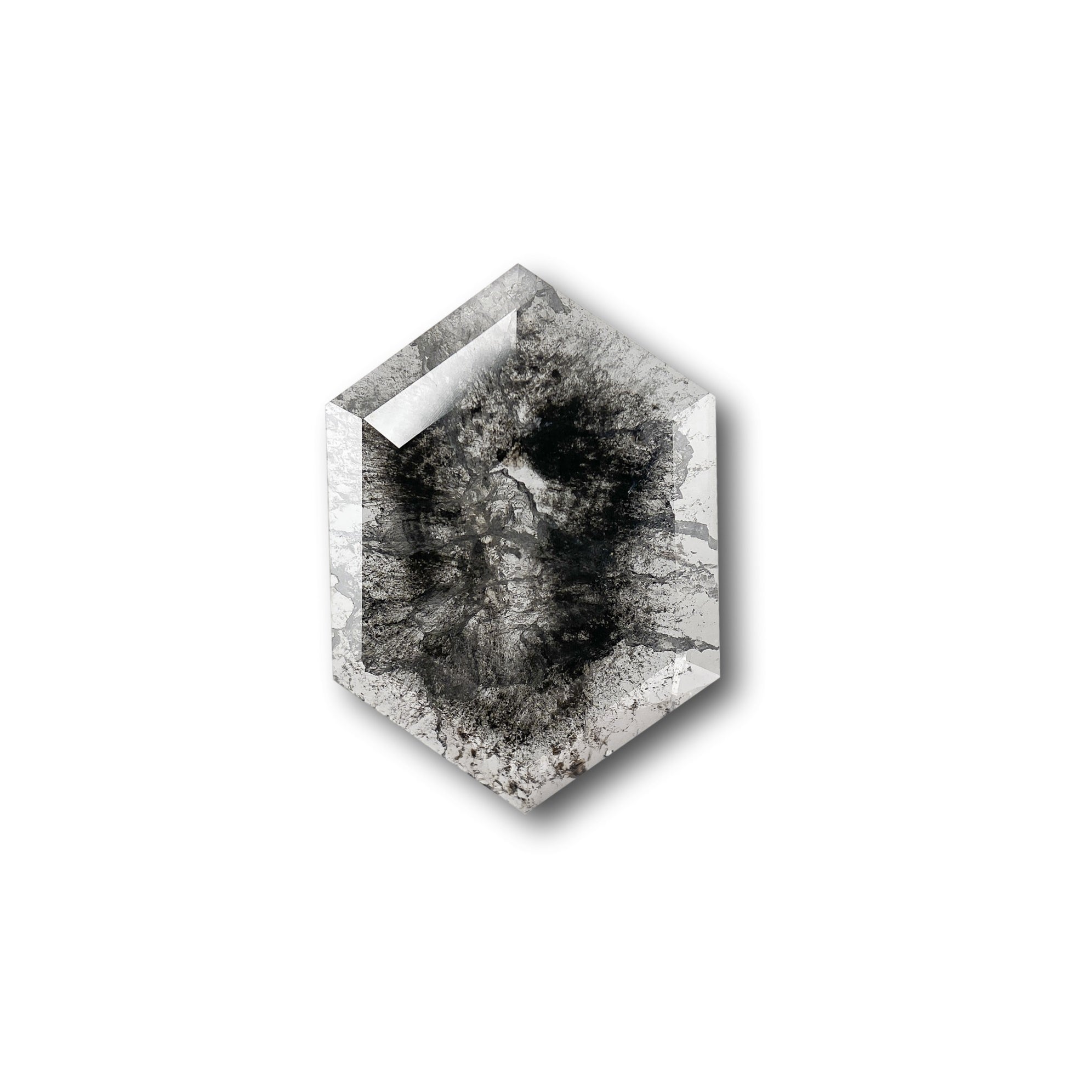 2.41ct | Rustic  Hexagon Shape Rose Cut Diamond - Modern Rustic Diamond