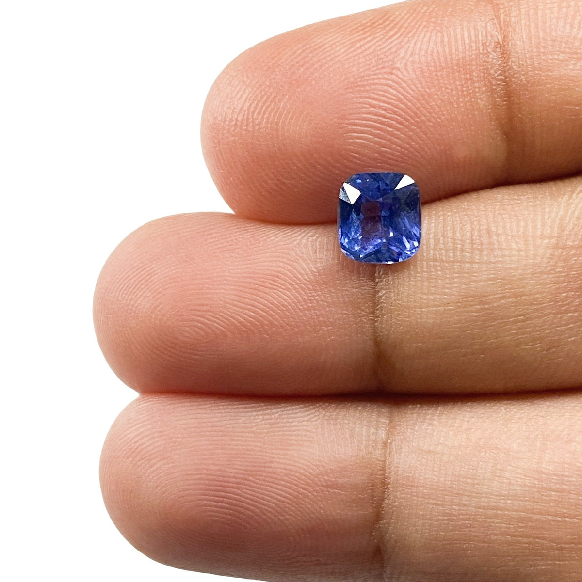 1.20ct | Brilliant Cut Cushion Shape Blue Sapphire-Modern Rustic Diamond