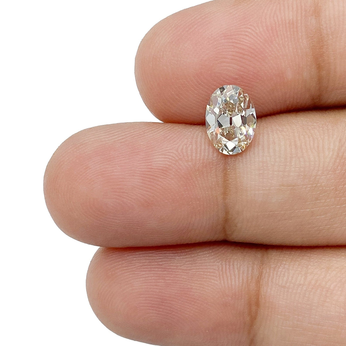 1.20ct | Fancy Light Brown/ VS2 Oval Shape Old Mine Cut Diamond-Modern Rustic Diamond
