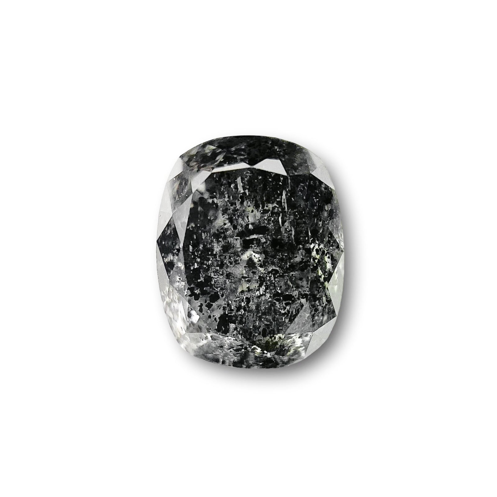 0.98ct | Salt & Pepper Cushion Shape Brilliant Cut Diamond - Modern Rustic Diamond