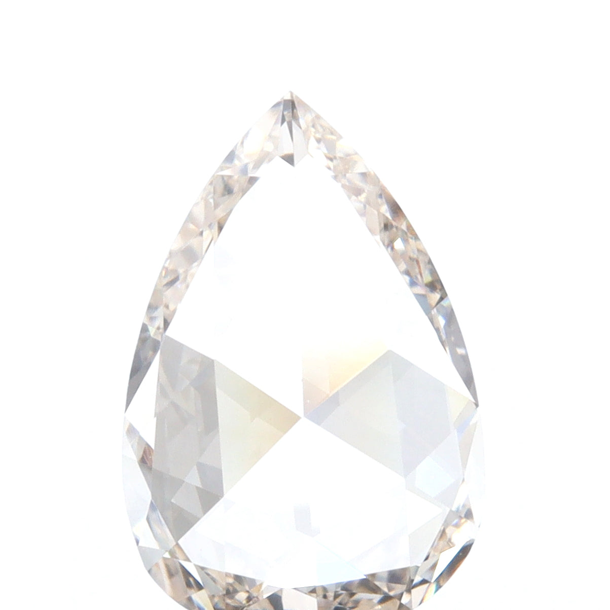 0.98ct | Champagne VVS Pear Shape Rose Cut Diamond - Modern Rustic Diamond