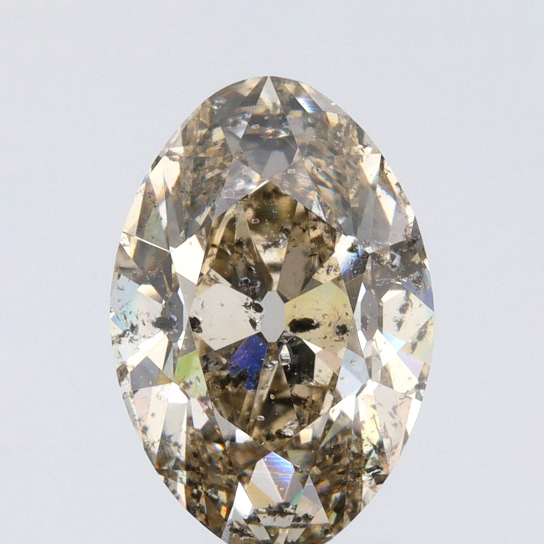 3.11ct | Champagne SI Oval Shape Old Mine Cut Diamond - Modern Rustic Diamond