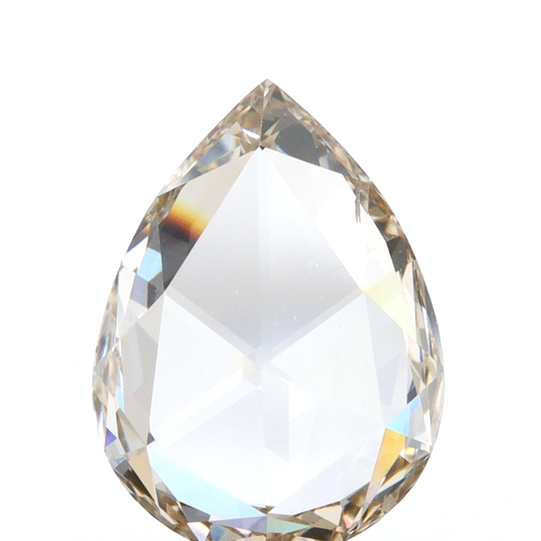 1.04ct | Champagne VS Pear Shape Rose Cut Diamond - Modern Rustic Diamond