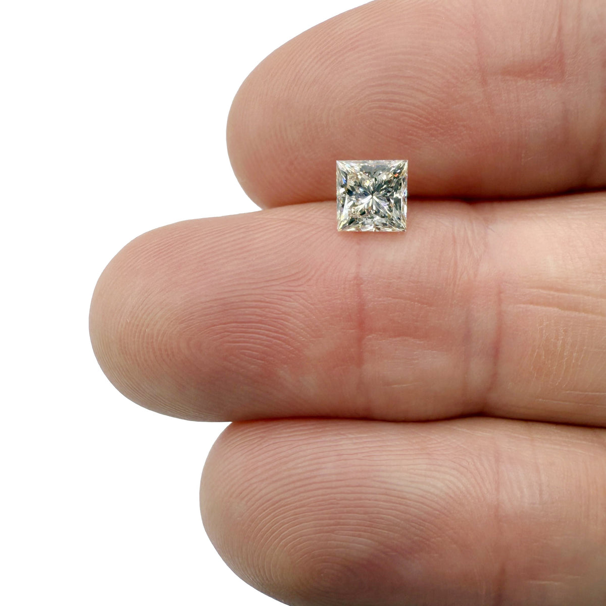 0.90ct | E/I1 Princess Shape Brilliant Cut Diamond (GIA) - Modern Rustic Diamond