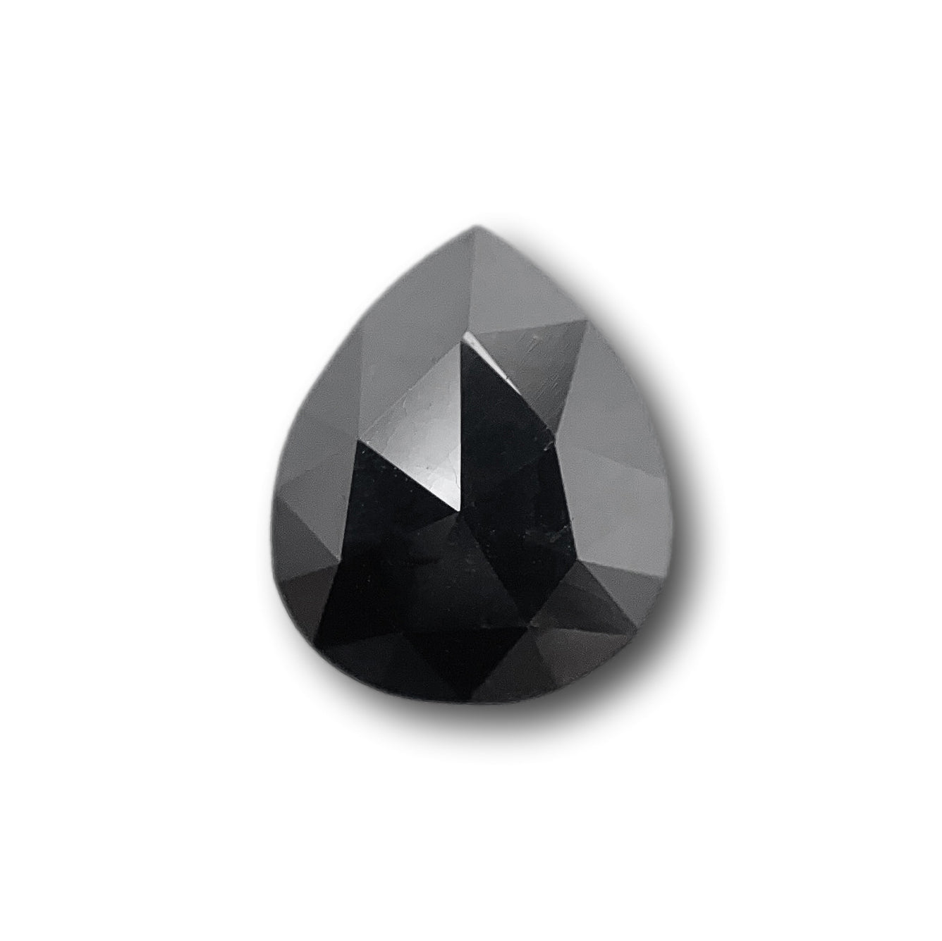 1.23ct | Black/ Pear Shape Rose Cut Diamond-Modern Rustic Diamond