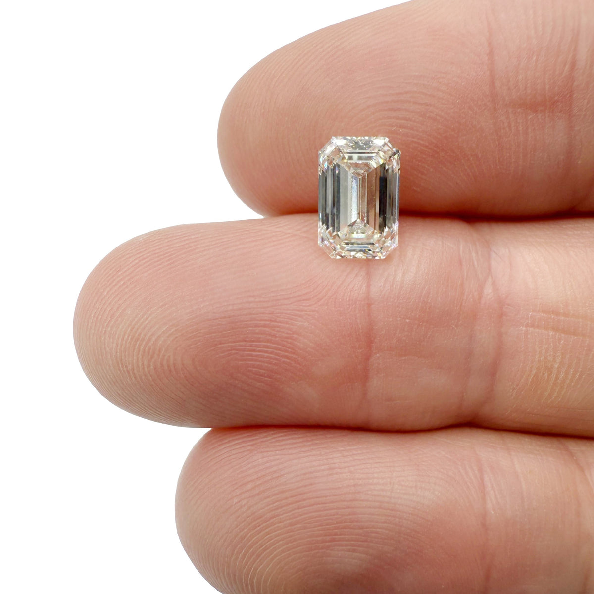 2.01ct | L/VVS2 Emerald Shape Brilliant Cut Diamond (GIA) - Modern Rustic Diamond