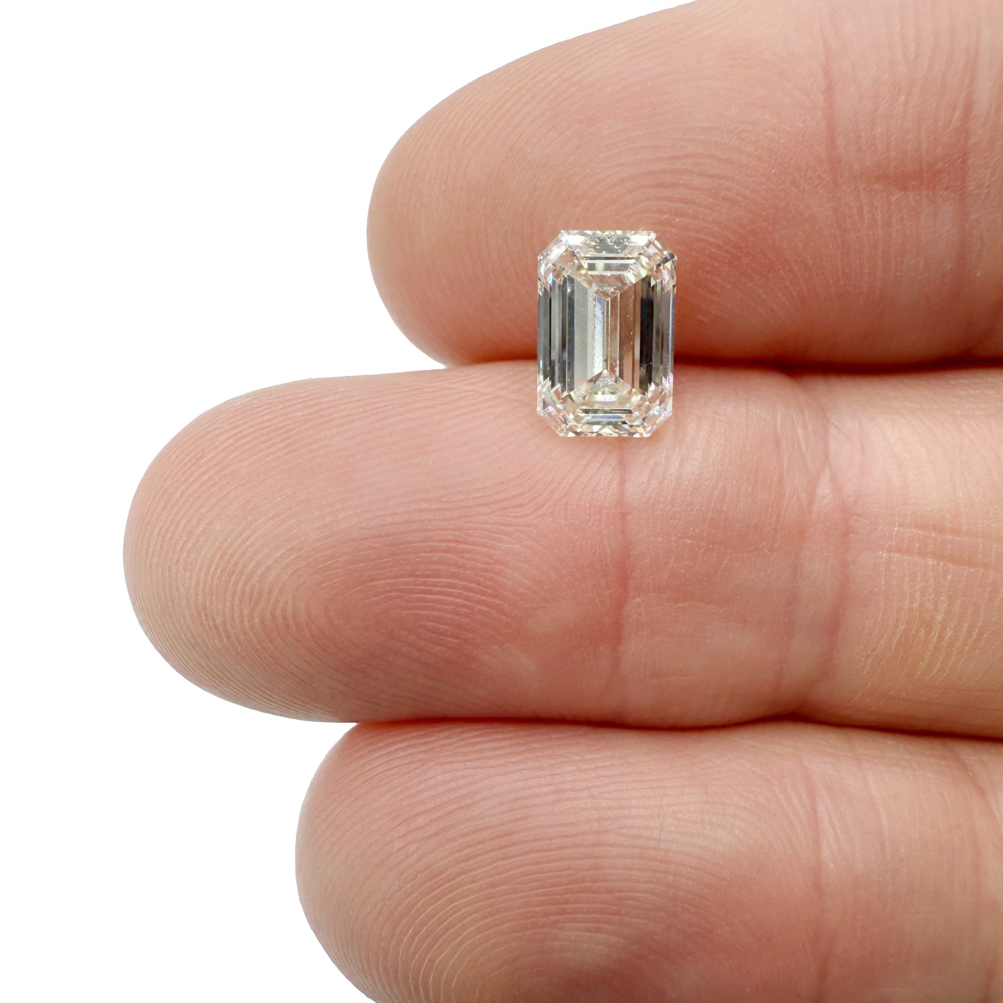 2.01ct | L/VVS2 Emerald Shape Brilliant Cut Diamond (GIA) - Modern Rustic Diamond