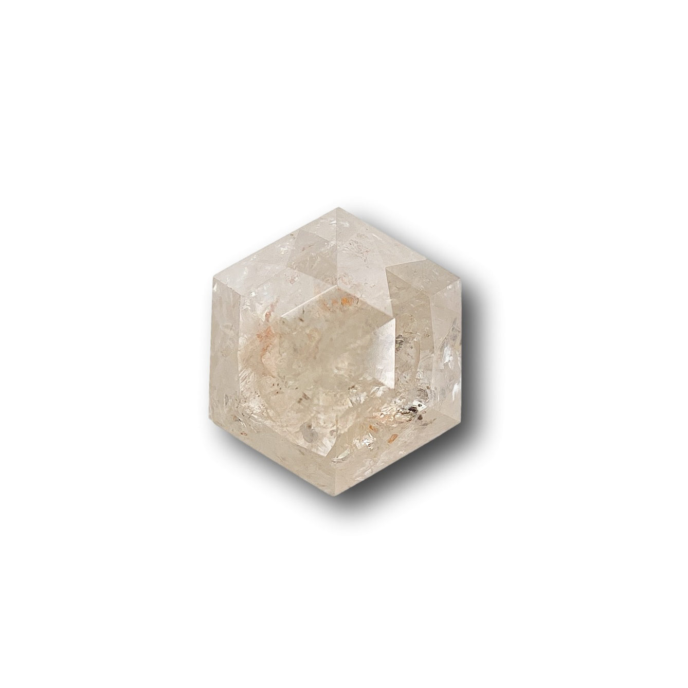 0.80ct | Rustic  Hexagon Shape Rose Cut Diamond - Modern Rustic Diamond
