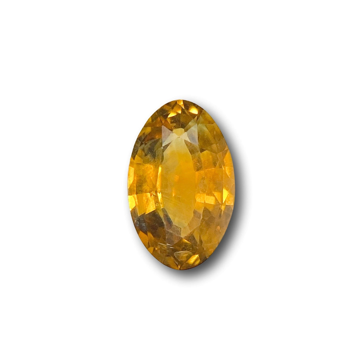 1.24ct | Brilliant Cut Moval Shape Orange Montana Sapphire-Modern Rustic Diamond