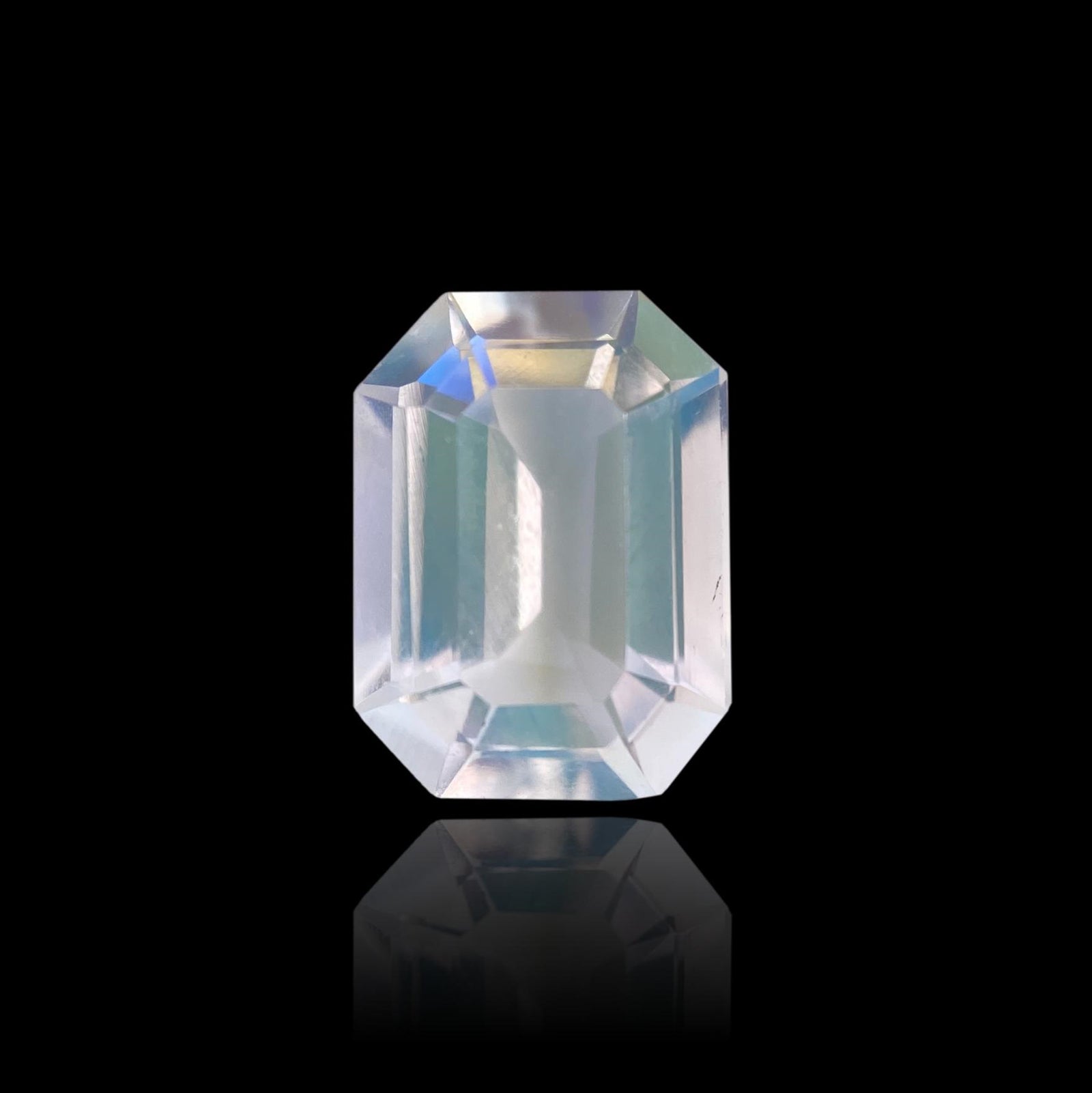 1.91ct |  Emerald Shape Step Cut Moonstone - Modern Rustic Diamond