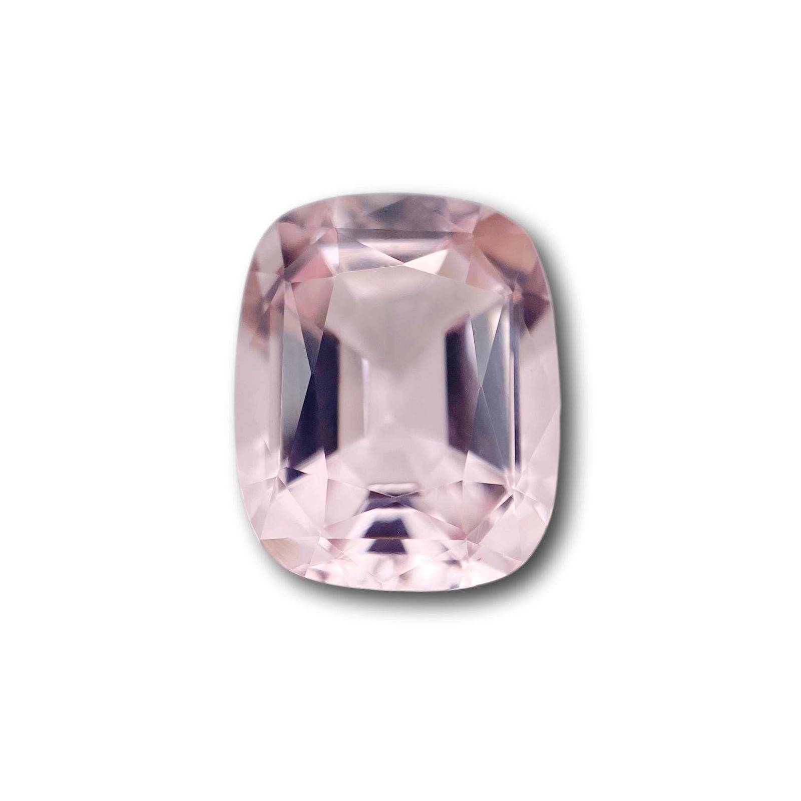 4.38ct |  Cushion Shape Step Cut Morganite - Modern Rustic Diamond