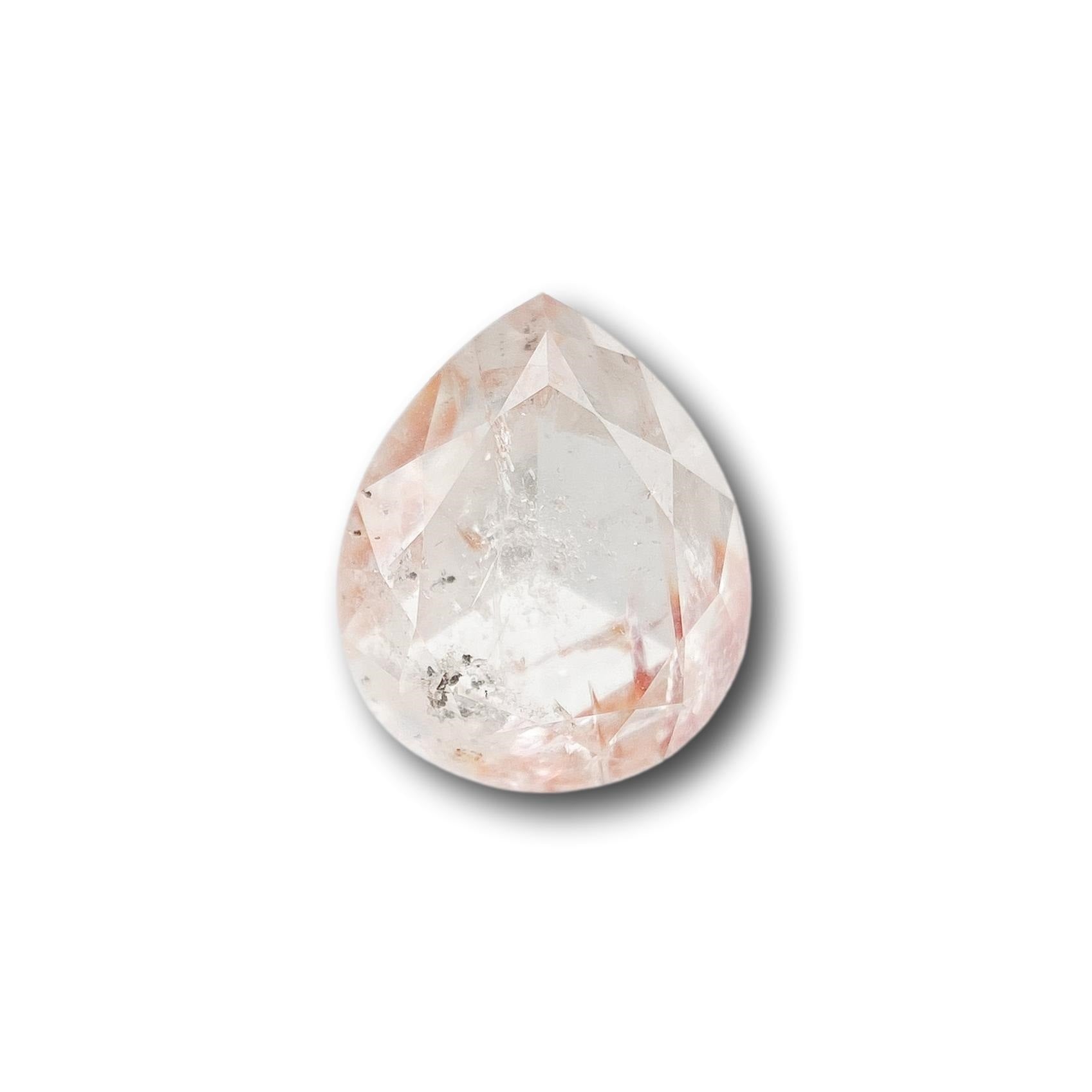 1.65ct | Salt & Pepper Pear Shape Brilliant Cut Diamond - Modern Rustic Diamond