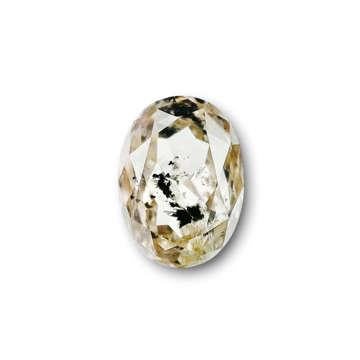 1.39ct | Salt &amp; Pepper Oval Shape Brilliant Cut Diamond - Modern Rustic Diamond