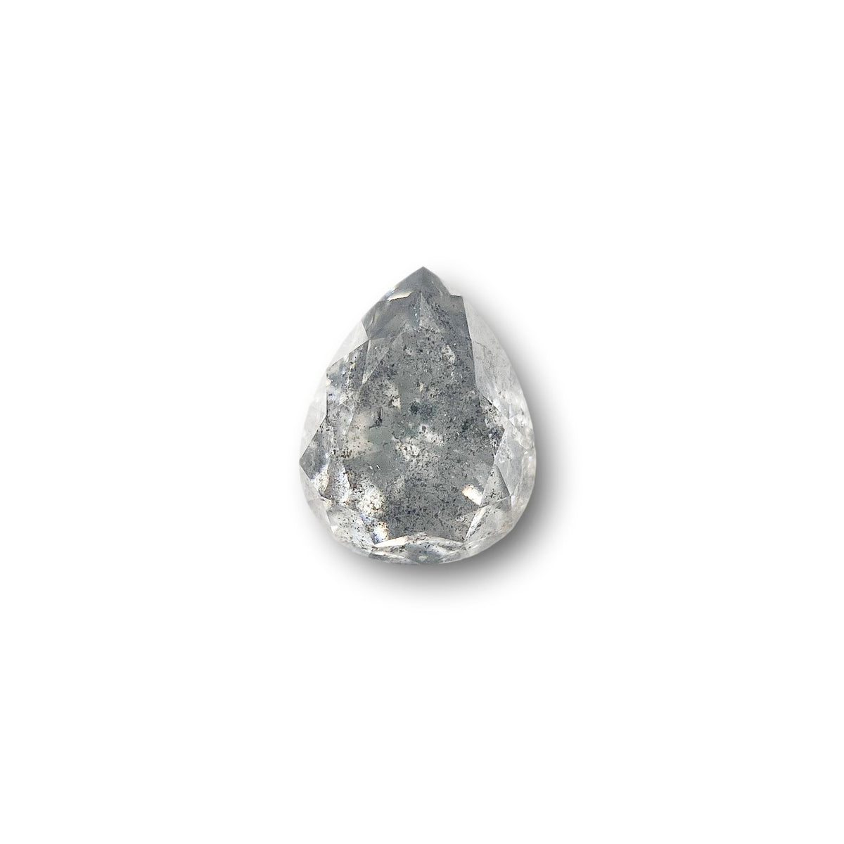 1.23ct | Salt &amp; Pepper Pear Shape Brilliant Cut Diamond - Modern Rustic Diamond