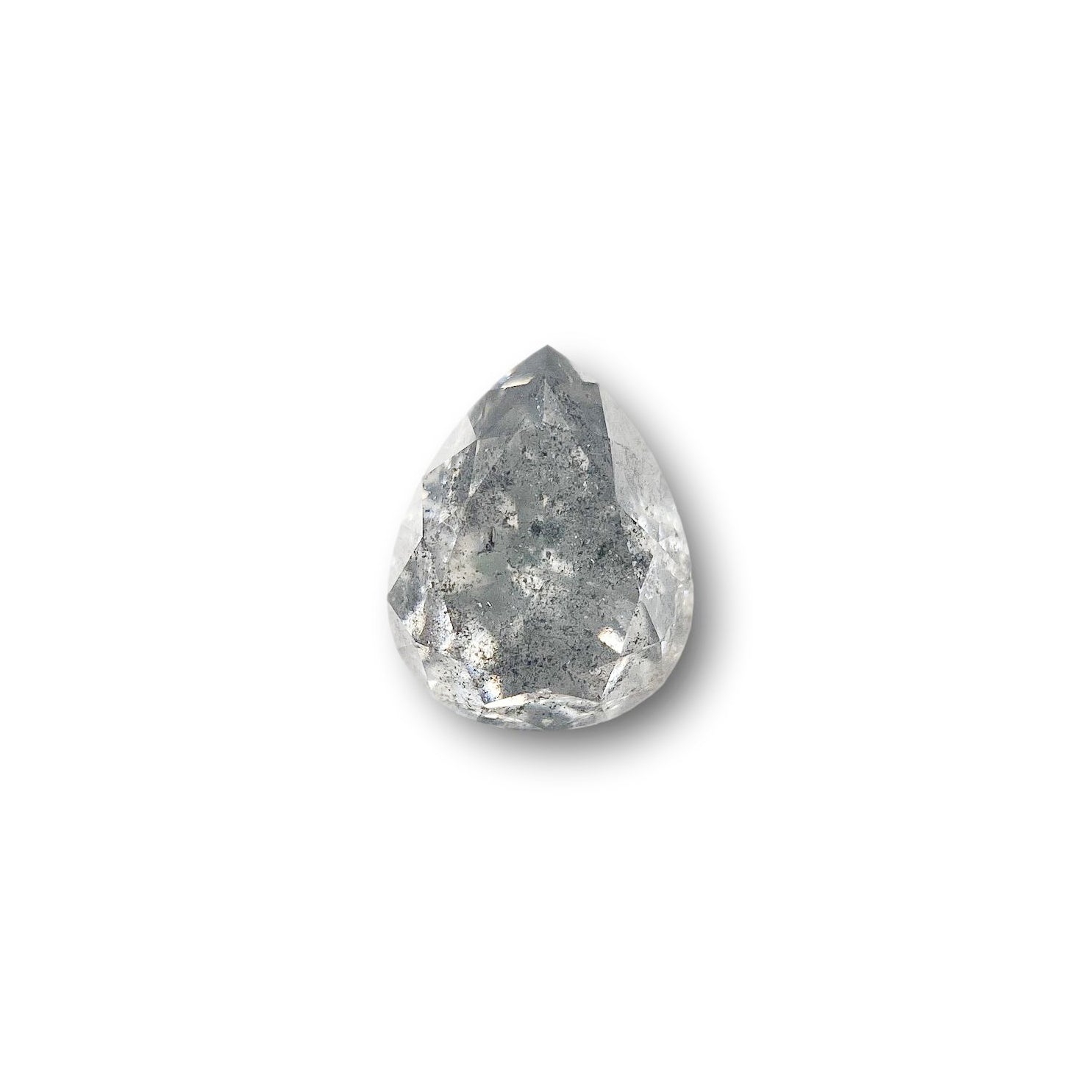 1.23ct | Salt & Pepper Pear Shape Brilliant Cut Diamond - Modern Rustic Diamond