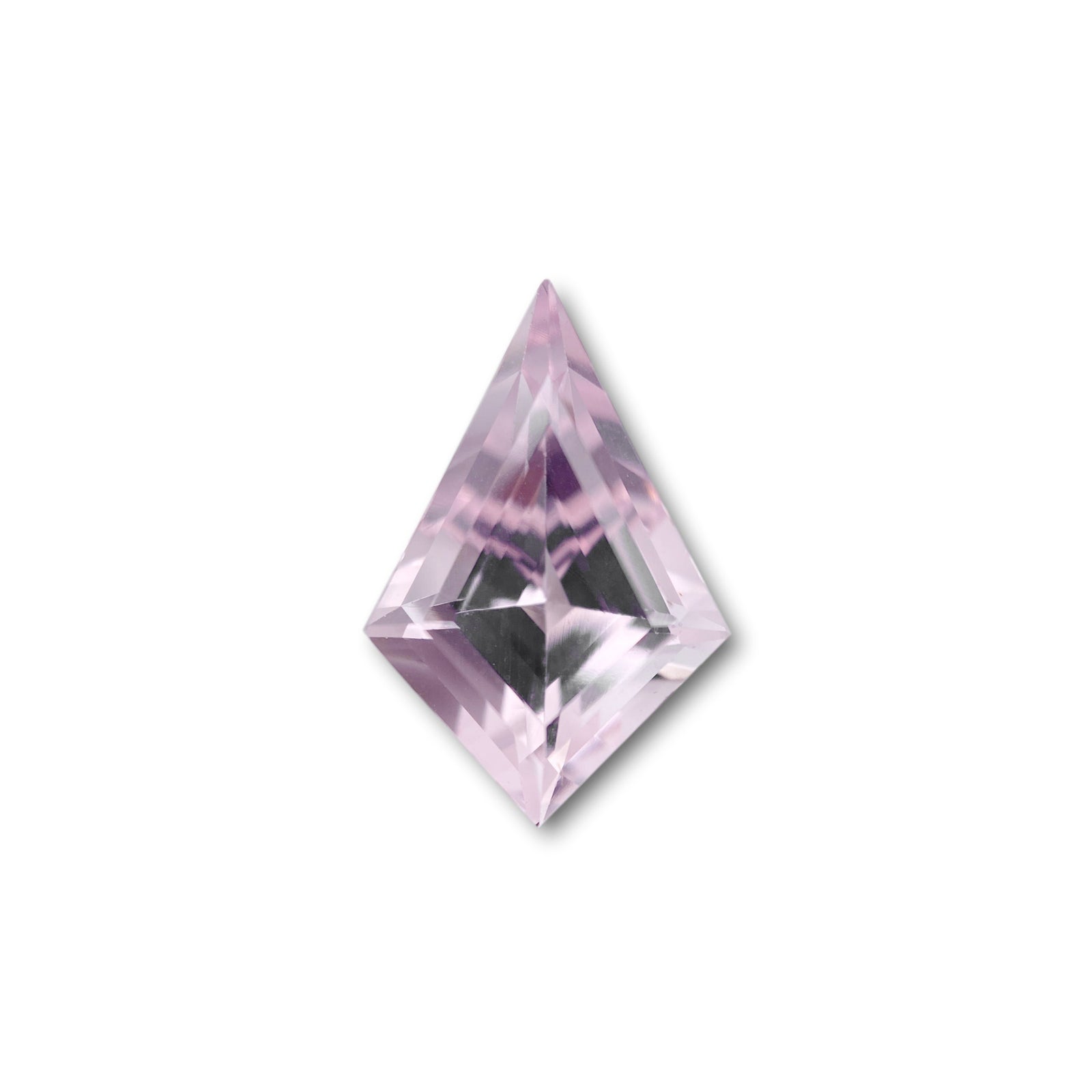 3.13ct |  Kite Shape Step Cut Morganite - Modern Rustic Diamond