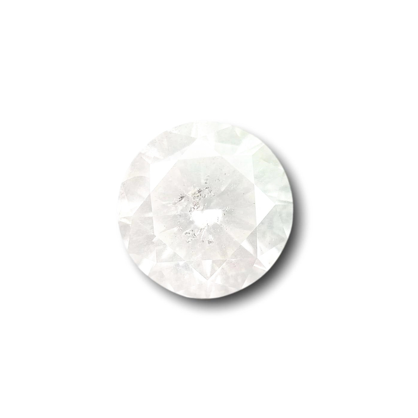 1.38ct | Salt & Pepper Round Shape Brilliant Cut Diamond - Modern Rustic Diamond