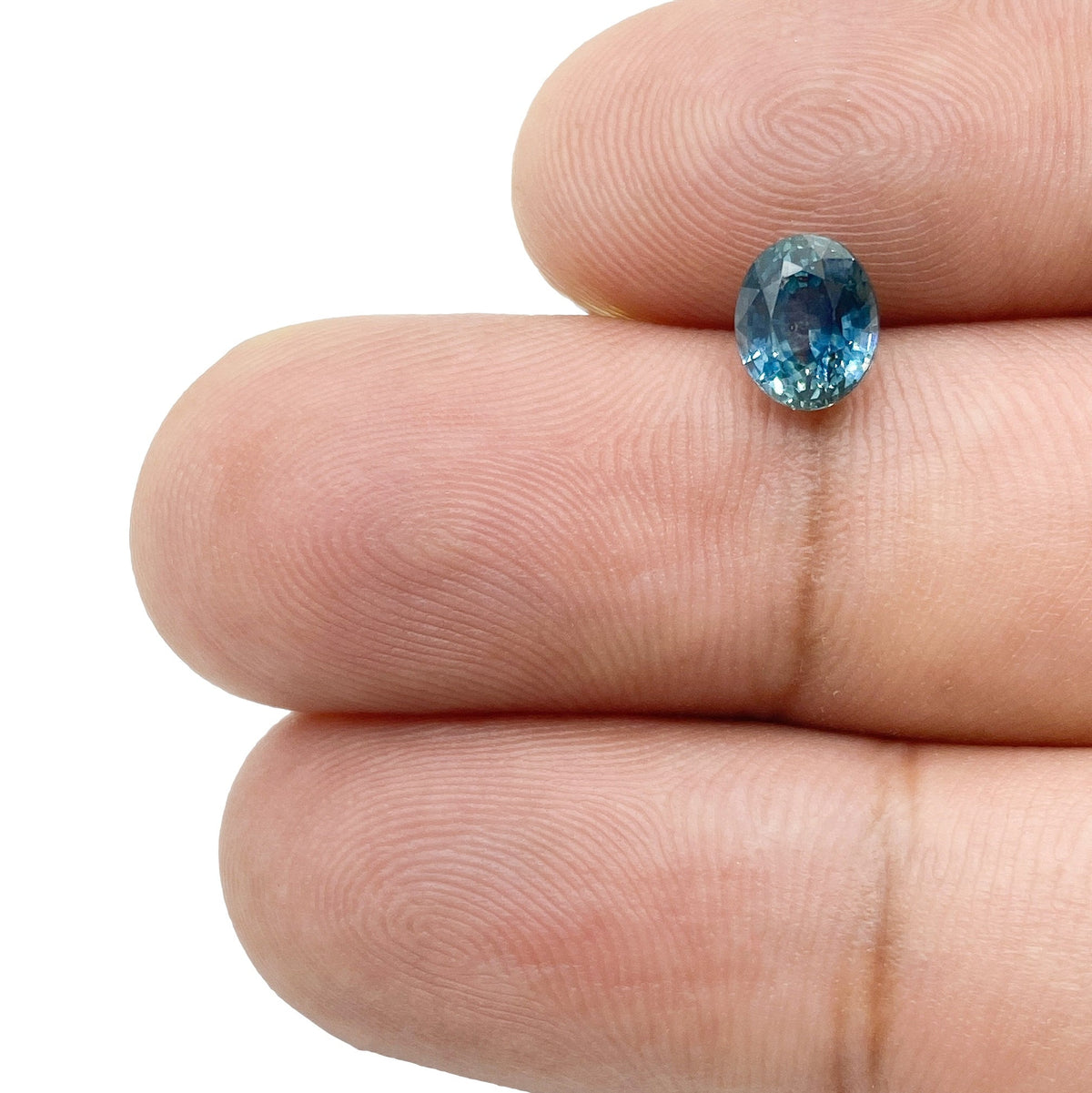 1.27ct | Brilliant Cut Oval Shape Blue Montana Sapphire-Modern Rustic Diamond