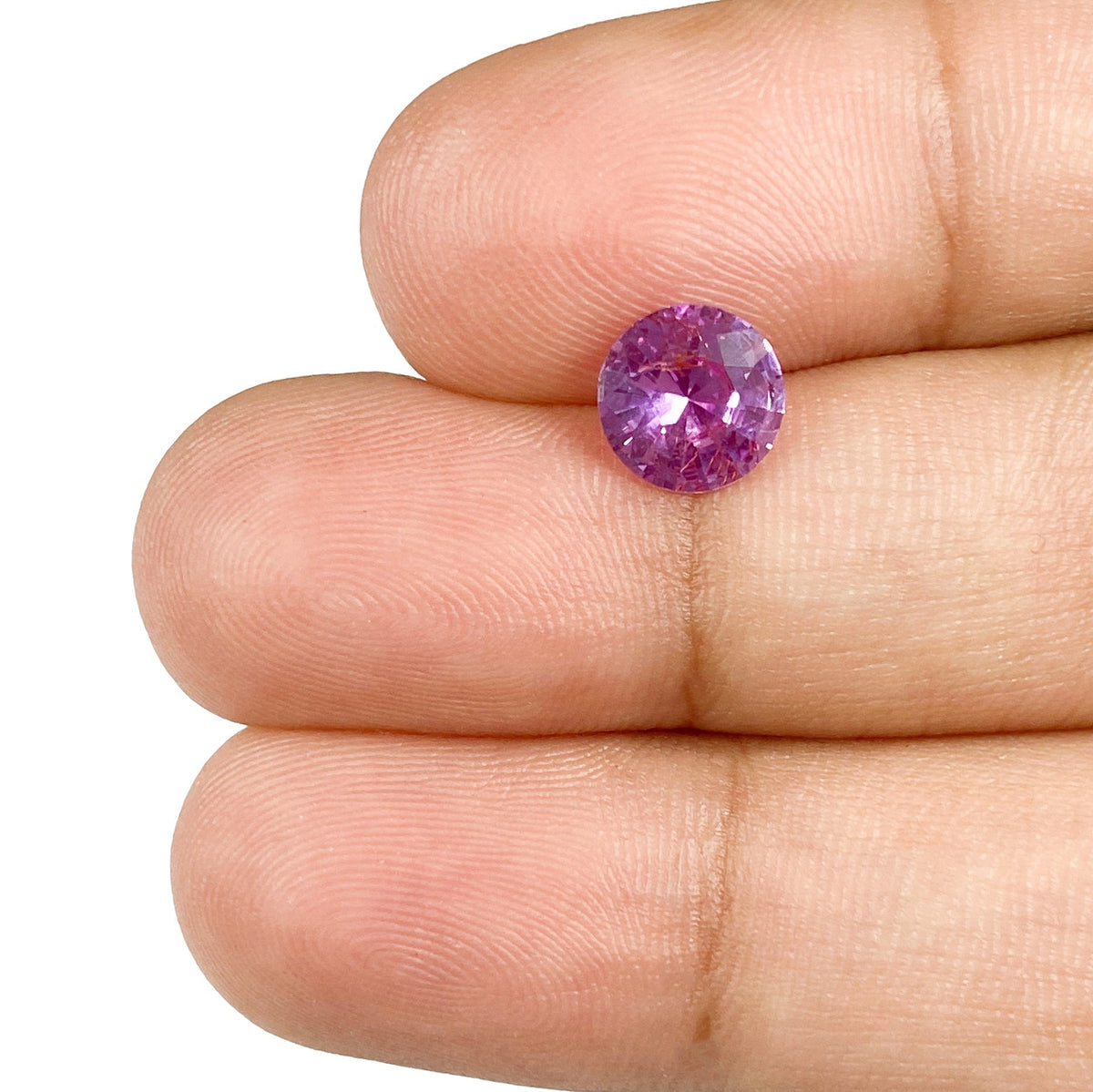 1.27ct | Brilliant Cut Round Shape Pink Sapphire-Modern Rustic Diamond