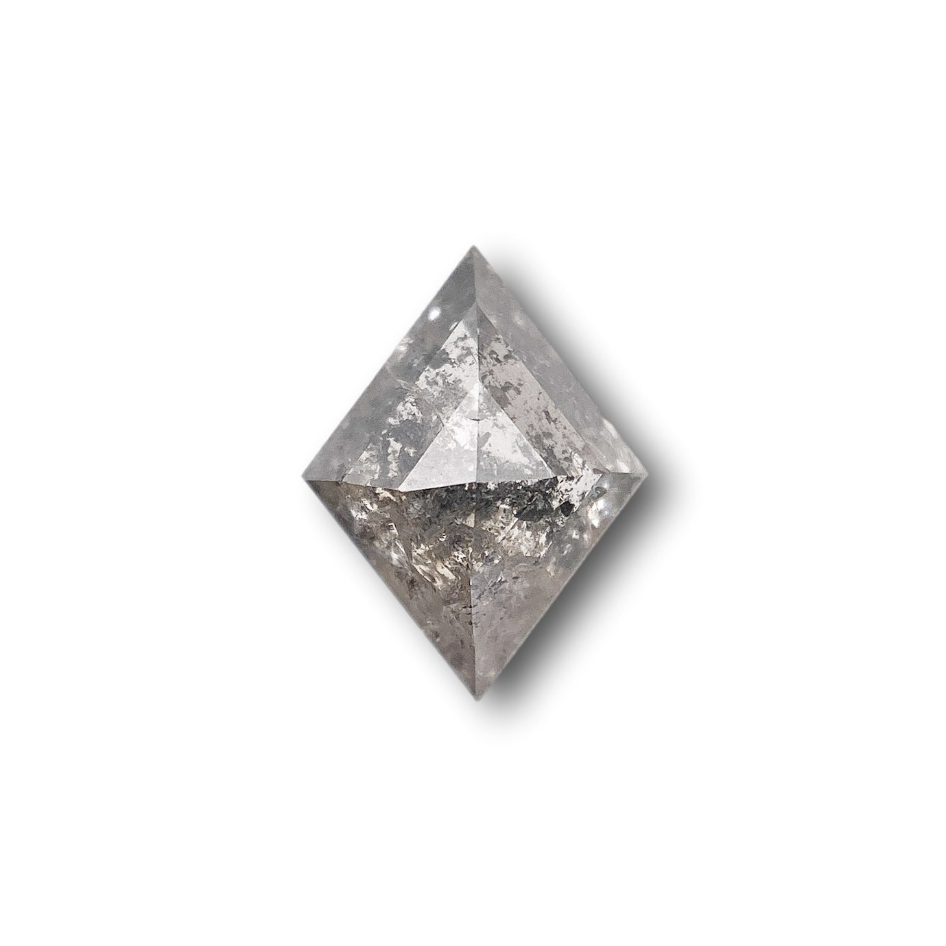 0.97ct | Salt & Pepper Lozenge Shape Step Cut Diamond - Modern Rustic Diamond