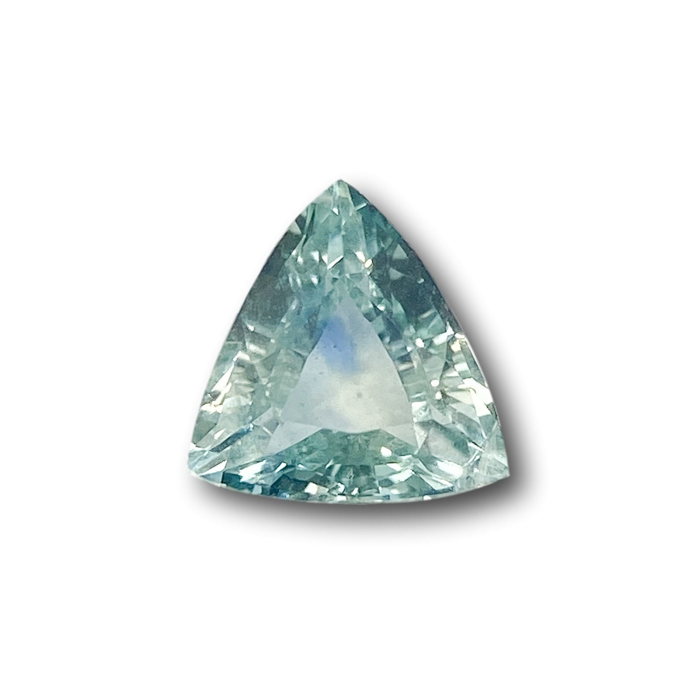 1.28ct | Brilliant Cut Trillion Shape Blue Green Montana Sapphire-Modern Rustic Diamond