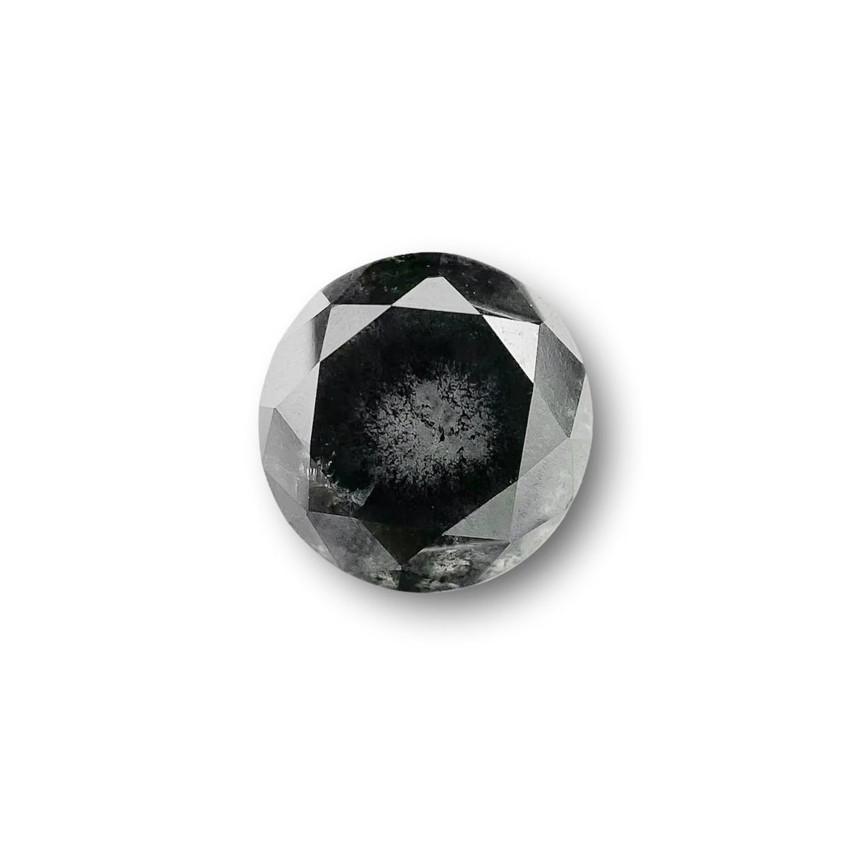 1.02ct | Salt &amp; Pepper Round Shape Brilliant Cut Diamond - Modern Rustic Diamond
