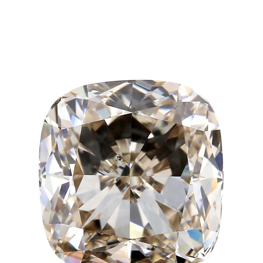 1.10ct | Light Brown VS Cushion Shape Brilliant Cut Diamond - Modern Rustic Diamond