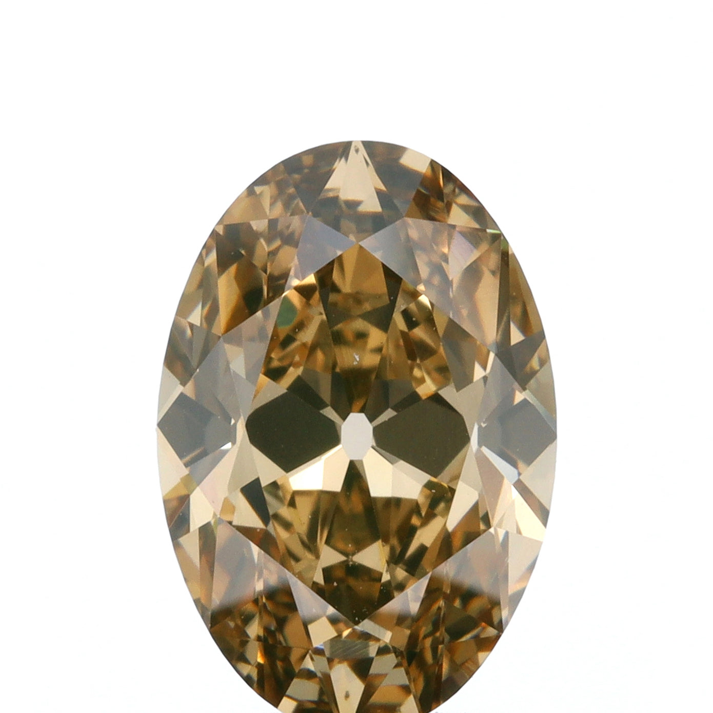 2.19ct | Cognac VVS Oval Shape Old Mine Cut Diamond - Modern Rustic Diamond