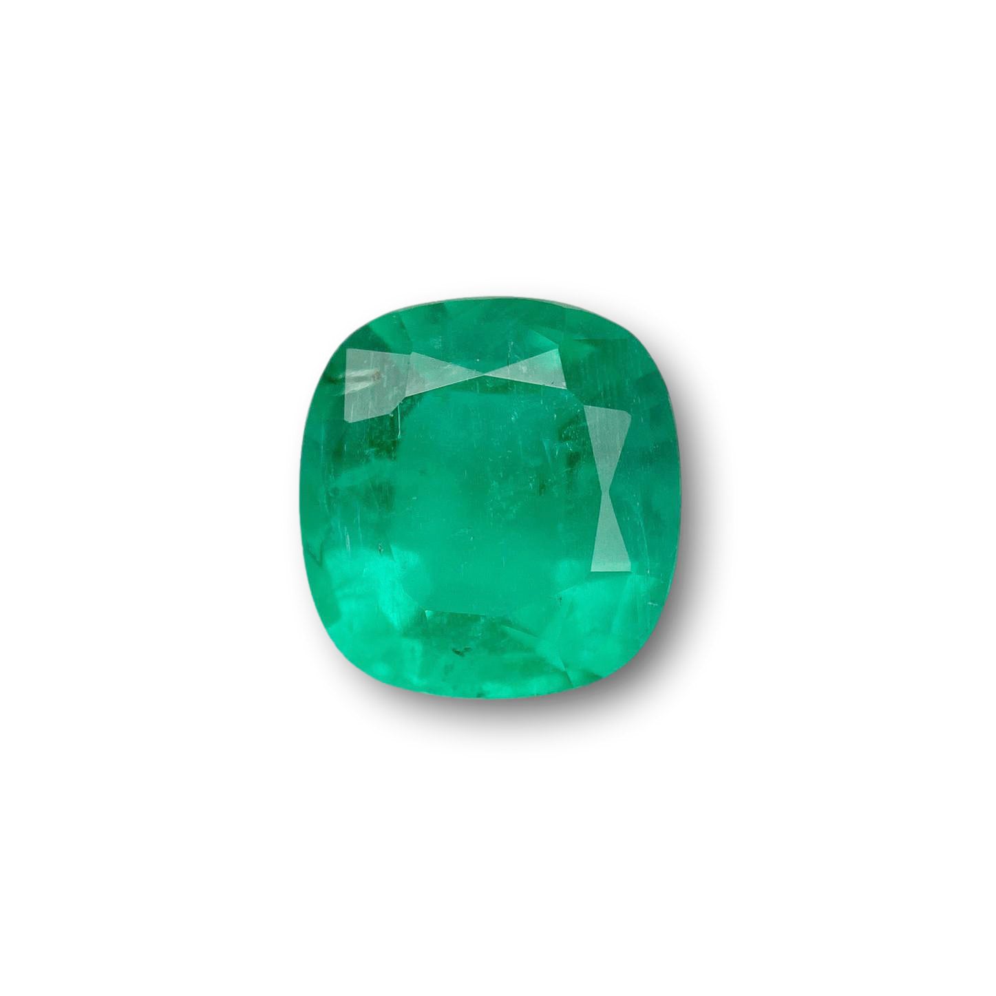 2.93ct | Brilliant Cut Cushion Shape Brazil Emerald - Modern Rustic Diamond
