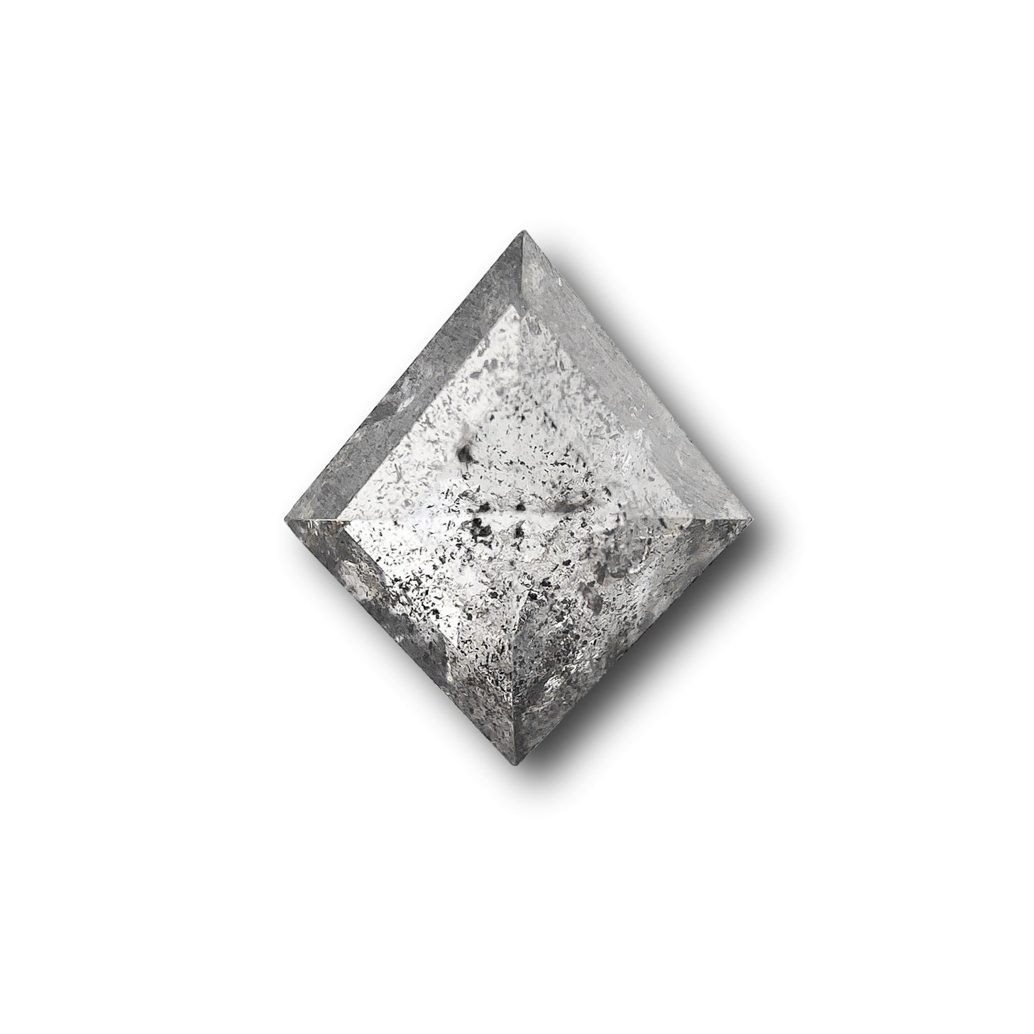 1.12ct | Salt & Pepper Lozenge Shape Rose Cut Diamond - Modern Rustic Diamond