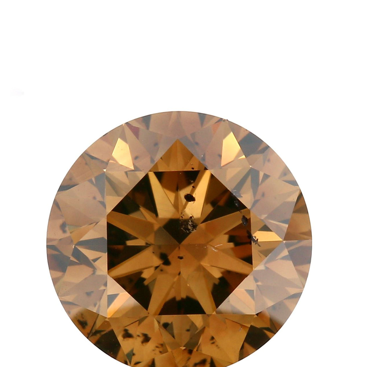 3.59ct | Cognac  Round Shape Brilliant Cut Diamond (GIA) - Modern Rustic Diamond
